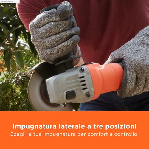 Thumbnail 7 de BLACK+DECKER BEG010-QS smerigliatrice angolare a filo da 710 W, disco 115 mm
