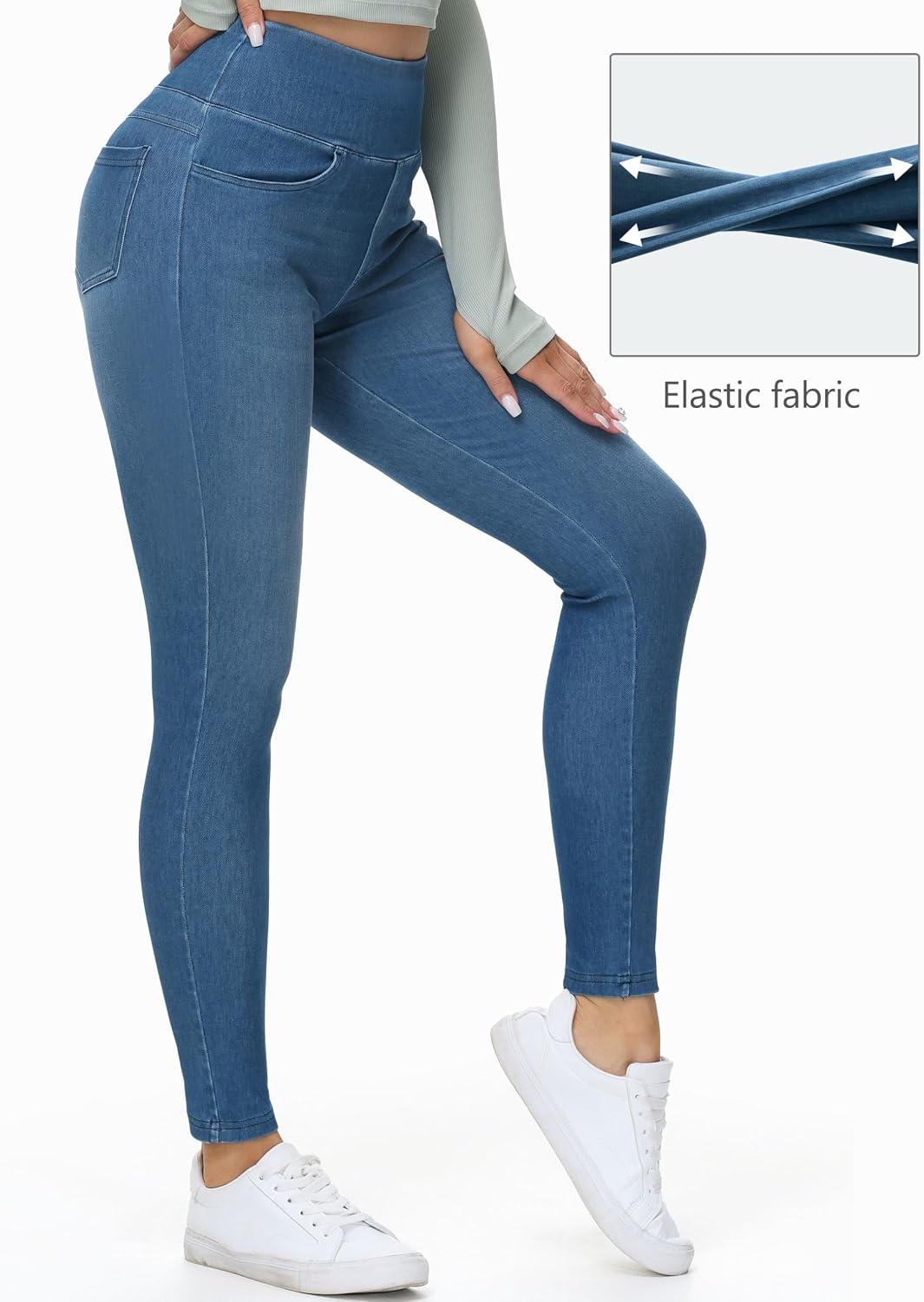 Detalle 2 de THE GYM PEOPLE Jeggings taille haute femme