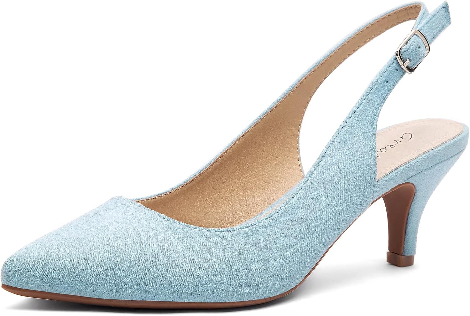 Thumbnail 6 de Greatonu Pointed Toe Slingback Kitten Heels: Classic, Comfortable Office to Wedding Shoes