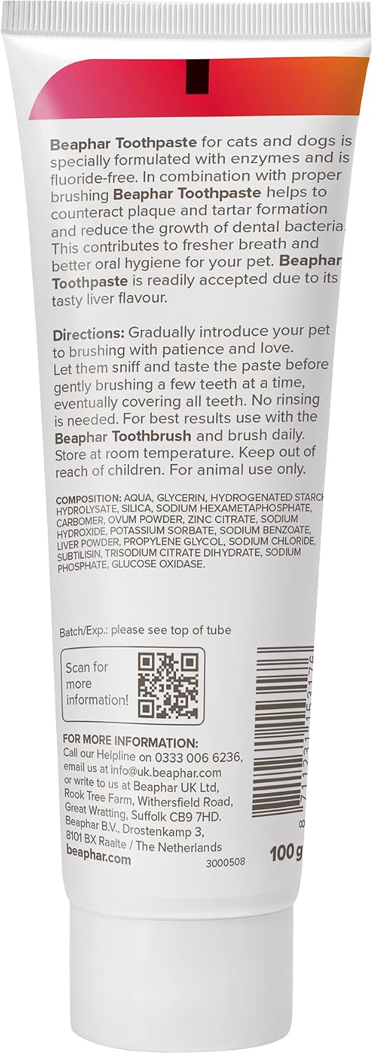 Detalle 2 de Beaphar Liver Toothpaste 100g 🐾