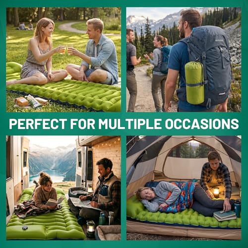 Thumbnail 7 de OVERMONT Ultraleichte Isomatte – 12 cm Dicke, aufblasbare Campingmatte, 190×70 cm