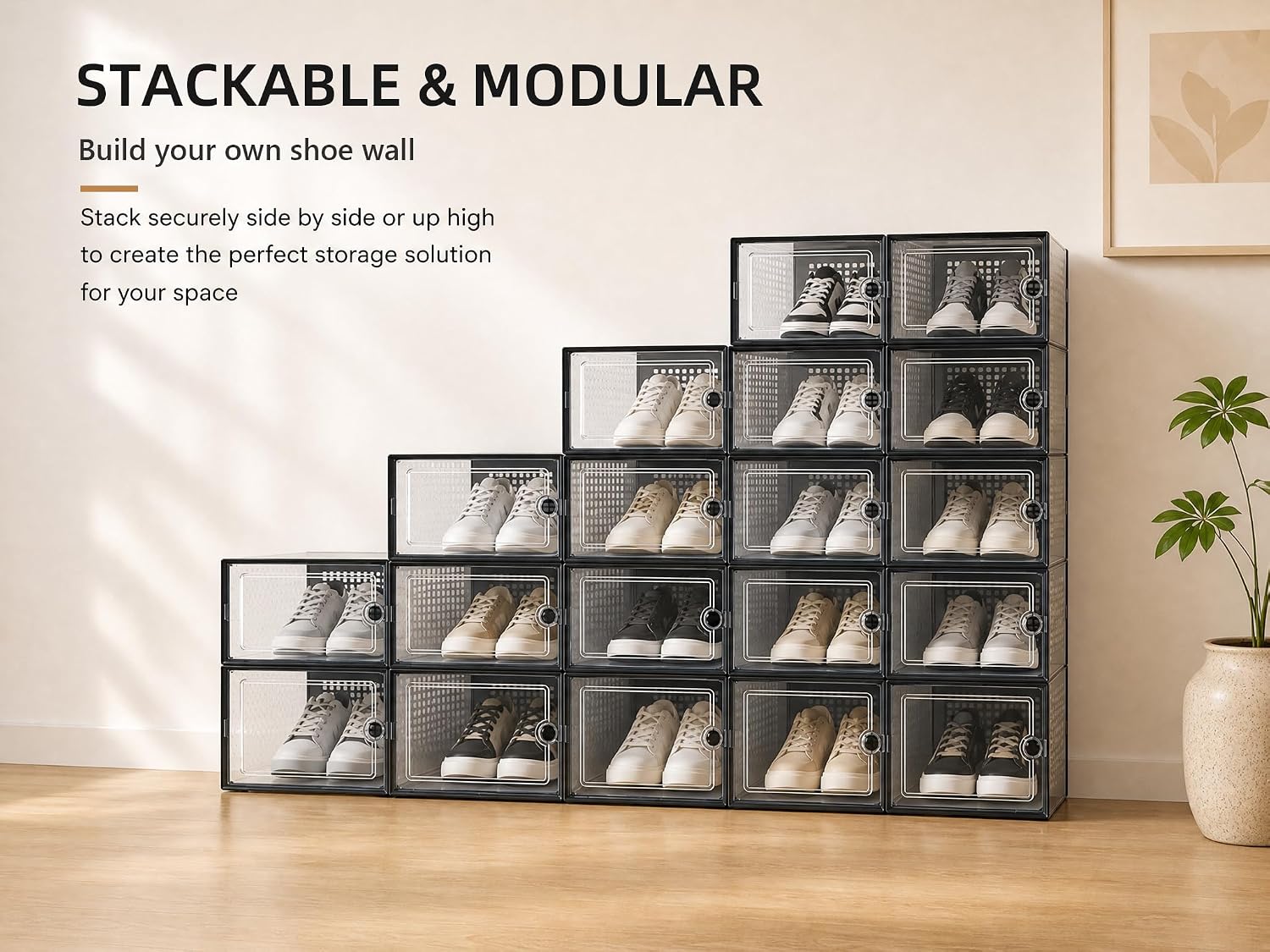 Thumbnail 6 de Kuject X-Large Shoe Storage Boxes 12-pack