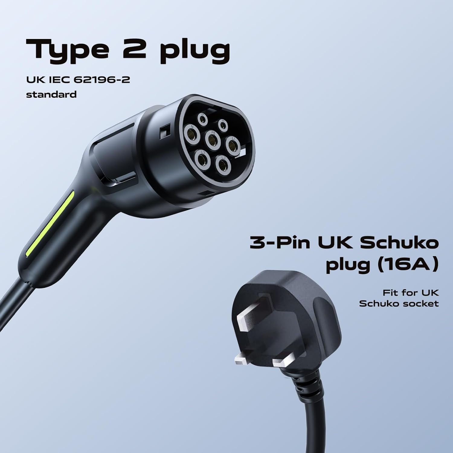 Thumbnail 3 de VDLPOWEREU EV Charger 3kW Type 2 (6–13A) 10m with LED display, IP65 single-phase home cable