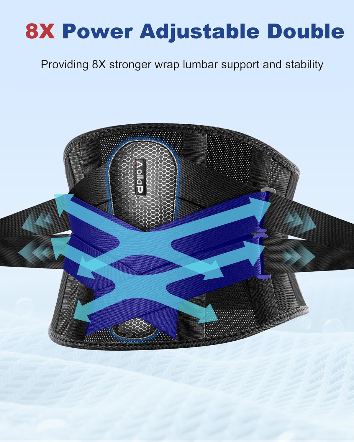 Thumbnail 2 de Aollop Back Support Belt for Lower Back Pain – 8X Stronger Lumbar Brace with 3D Pad
