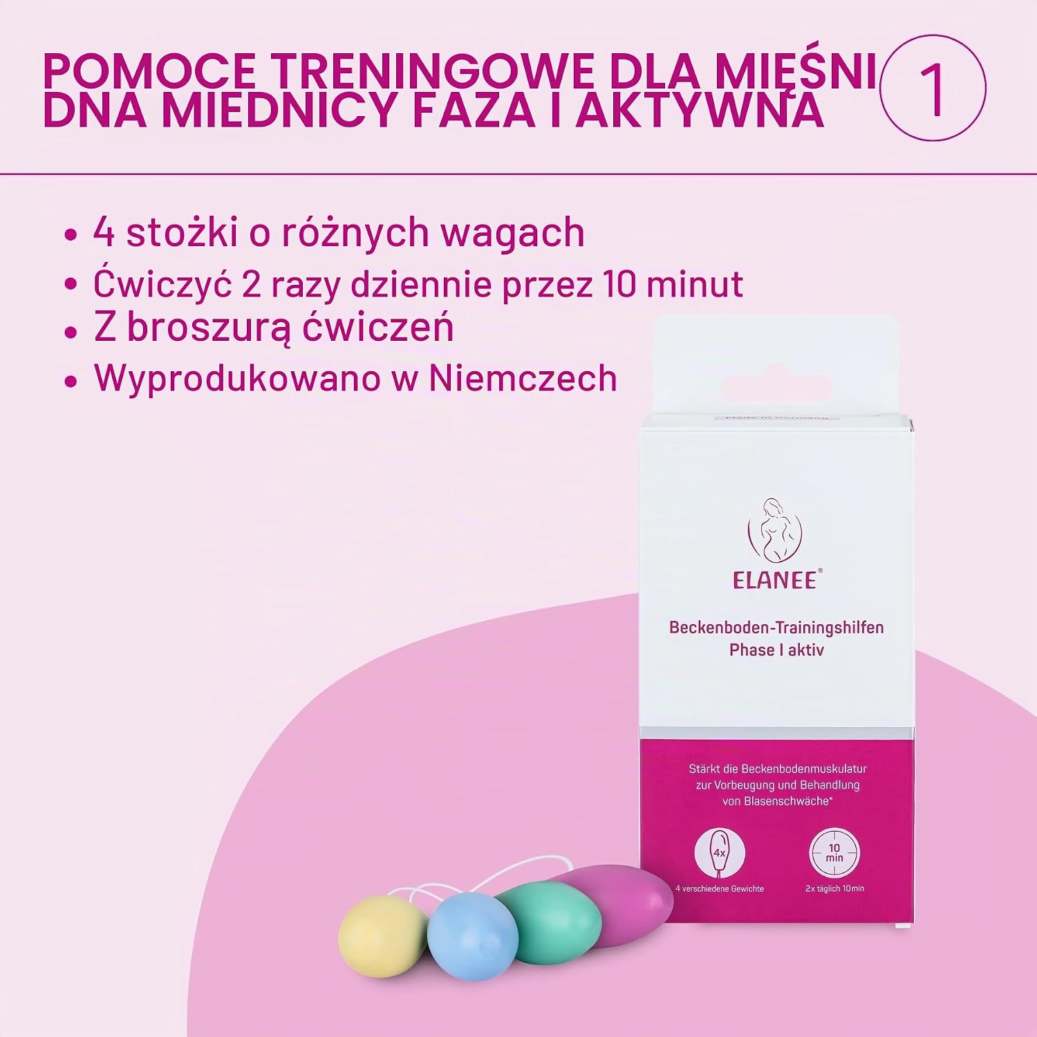 Detalle de ELANEE 760-00 zestaw do treningu dna miednicy – faza I i II, hydrożel