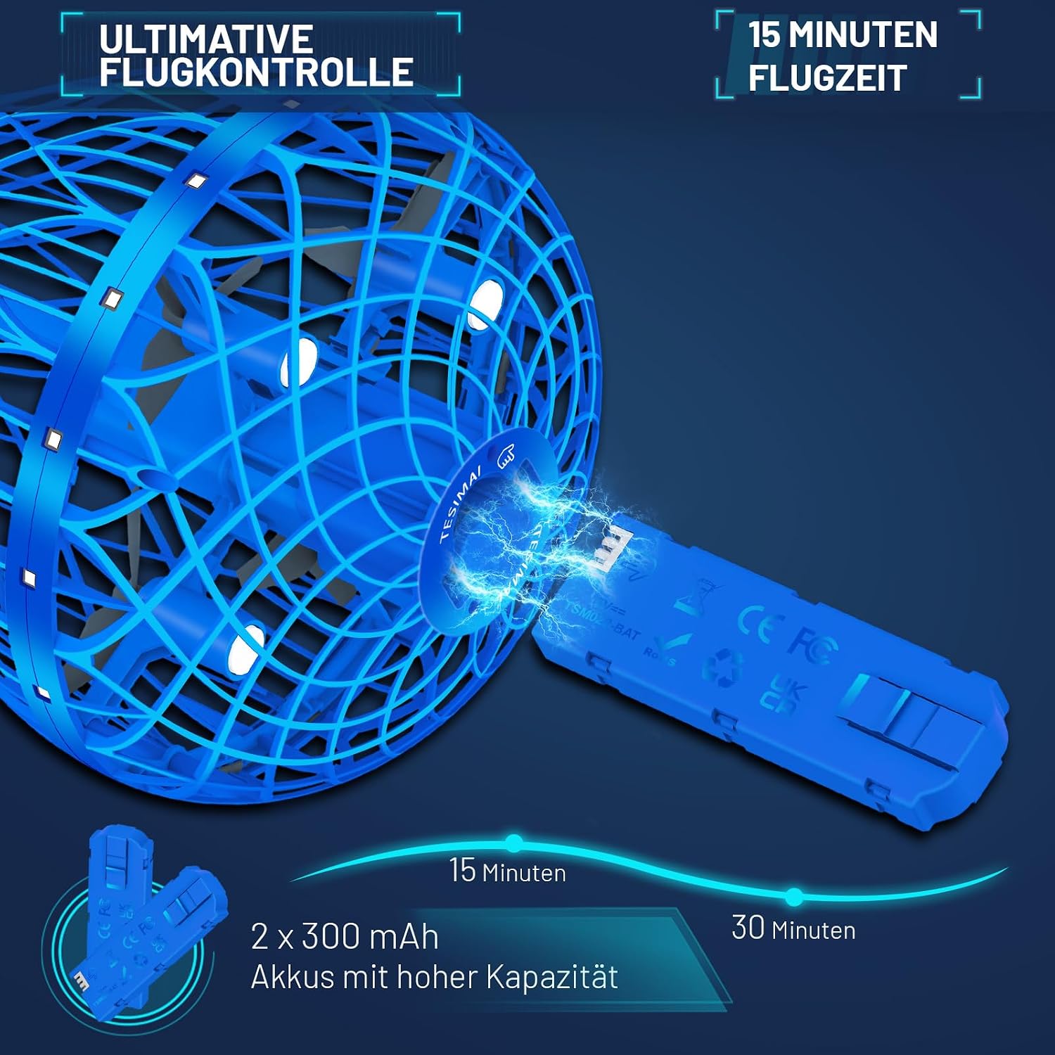 Thumbnail 2 de Fliegender Ball LED Hover Ball