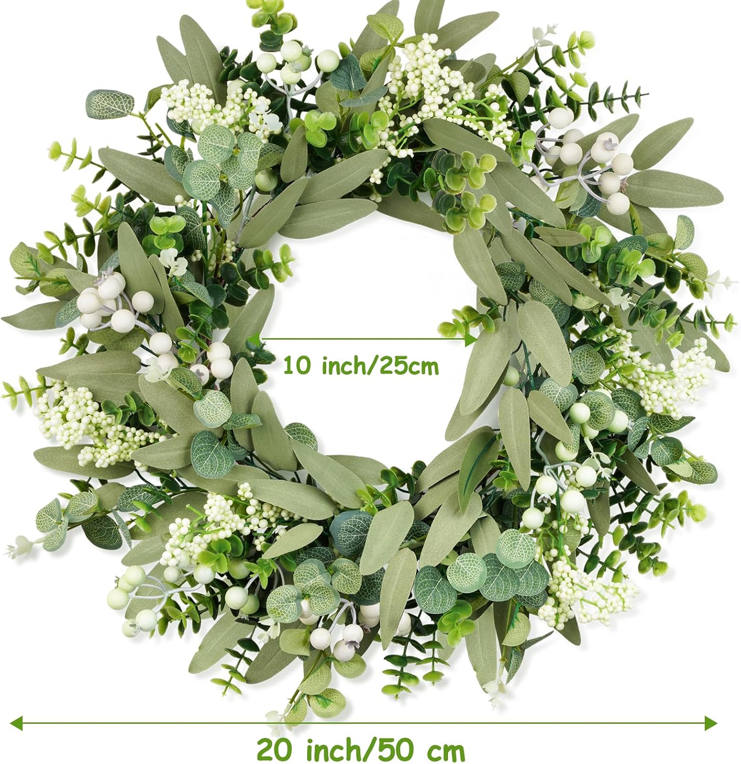 Thumbnail 1 de 50 cm eucalyptus door wreath for front door