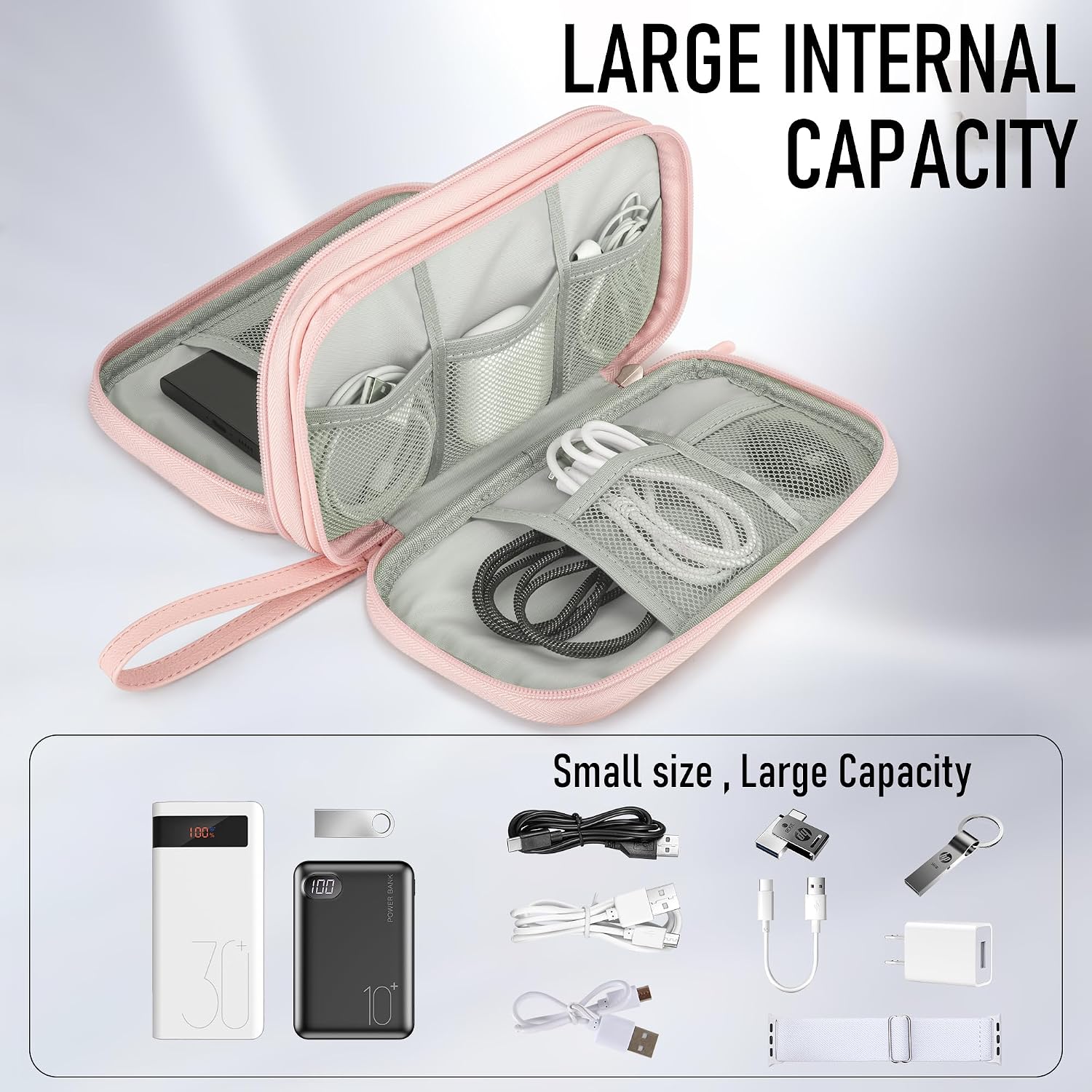 Thumbnail 3 de Arae PU Leather Travel Electronic Organizer 8.3"