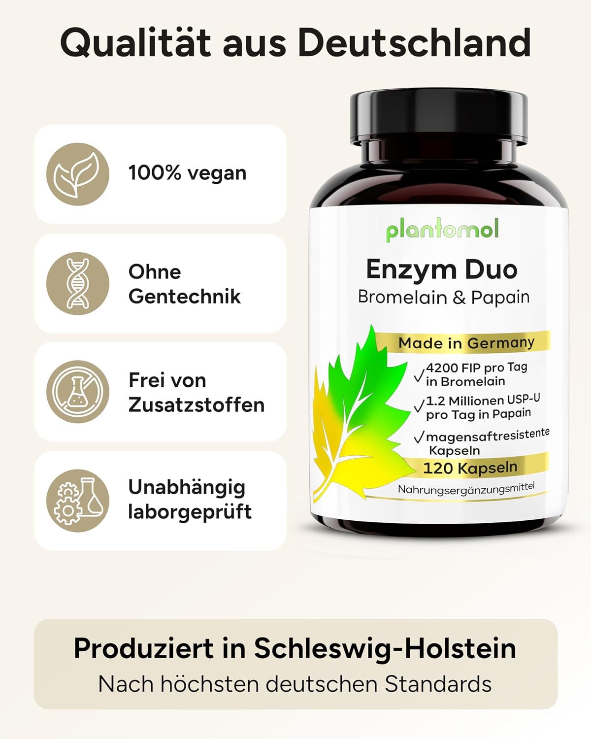 Thumbnail 6 de Papain Bromelain Kapseln hochdosiert 120 Kapseln
