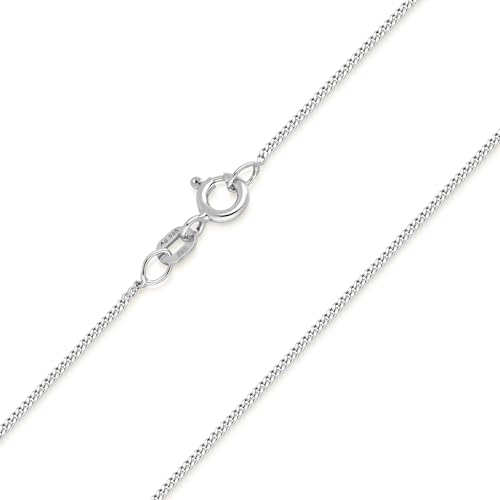 Detalle de Feine 925 Silber Panzerkette 1mm – Damen Halskette silber K32-50 cm von MATERIA by Matthias Wagner