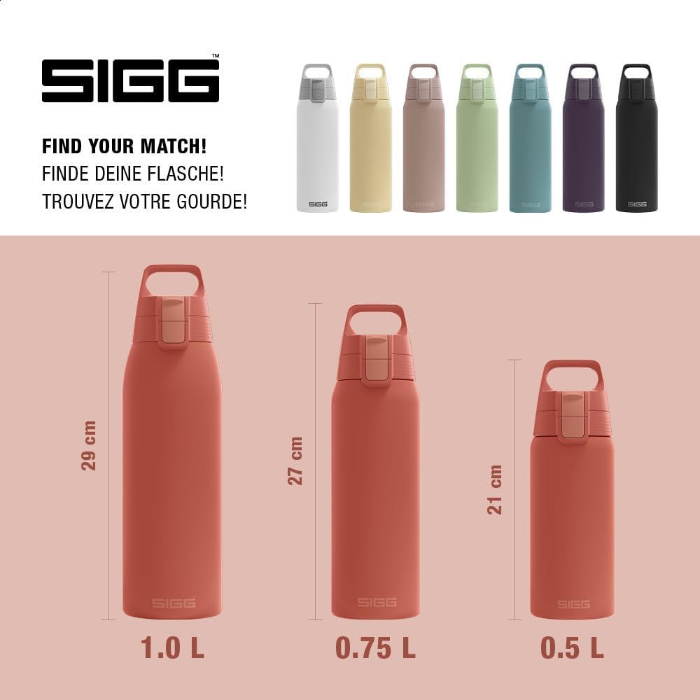 Thumbnail 5 de SIGG Shield Therm One isolierte Trinkflasche (Shield Therm One) – auslaufsicher, BPA-frei, für kohlensäurehaltige Getränke, 0,5–1 L