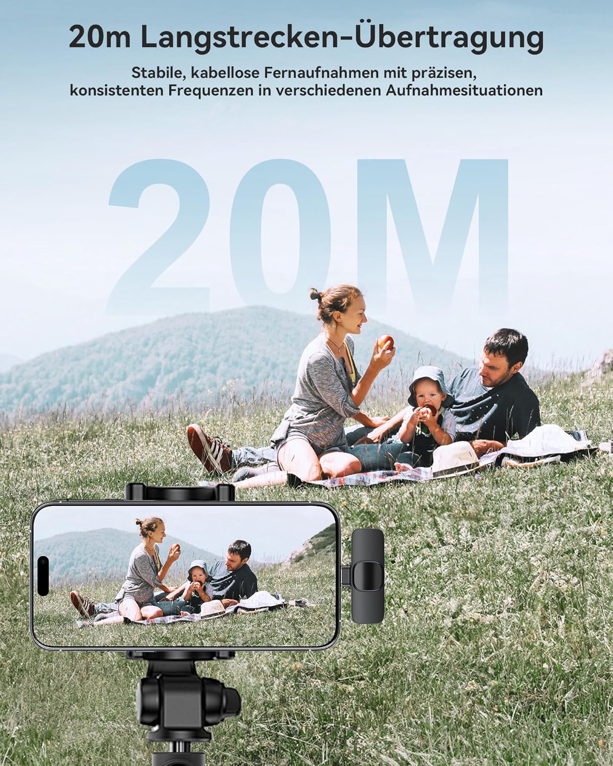 Thumbnail 4 de KUKIHO Lavalier Mikrofon 2‑Sender für Smartphone