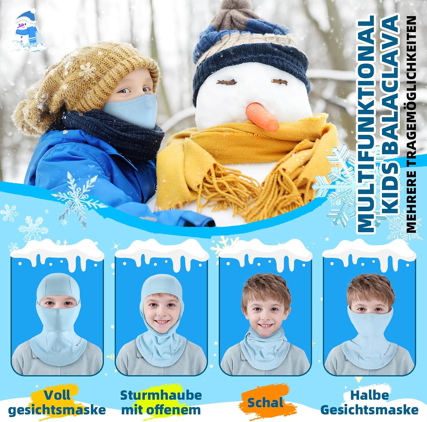 Thumbnail 4 de ICOCOPRO Kinder Sturmhaube Winter