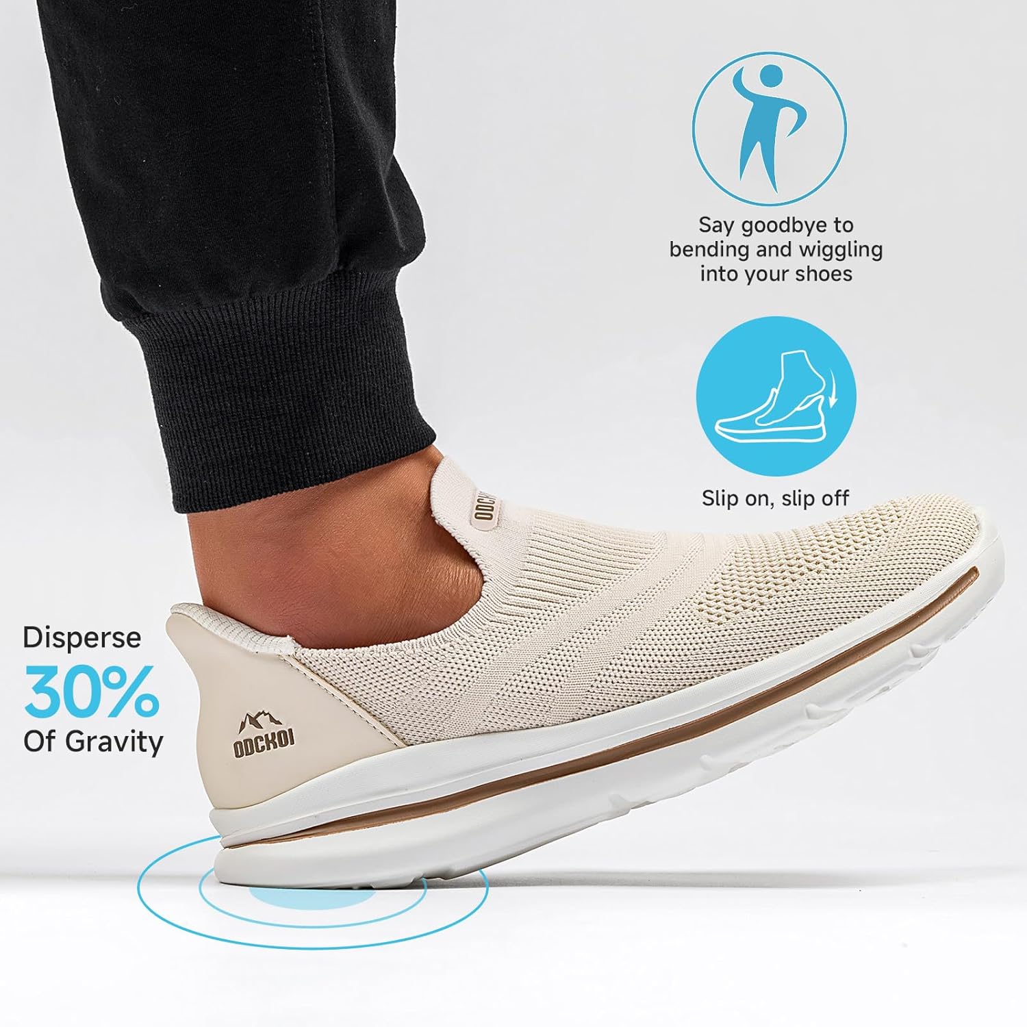 Thumbnail 3 de ODCKOI Slip On Sneaker Herren Leichtgewichtig