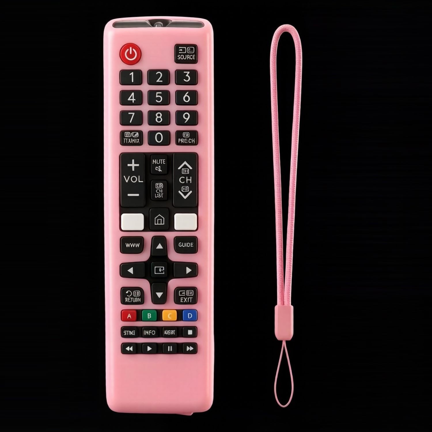 Detalle de Protective Silicone Remote Cover for Samsung TV Remote AA59-00741A / AA59-00786A / BN59-01175N – Shockproof, Washable