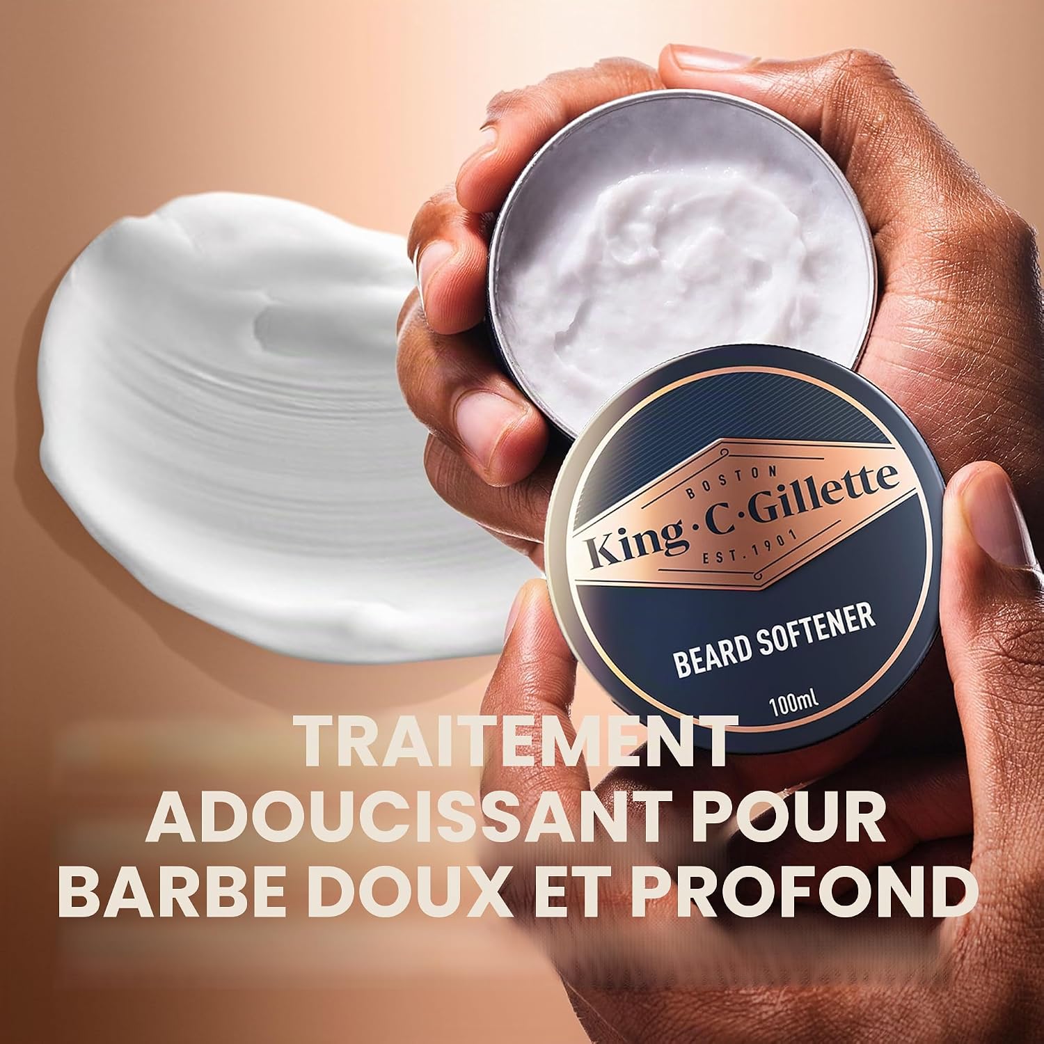 Thumbnail 4 de King C. Gillette Kit Barbe Homme – Nettoyant 3-en-1, Baume Adoucissant et Trousse de Voyage (Notes Bois de Santal, Cèdre, Bergamote)