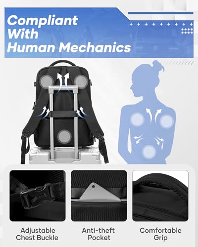 Thumbnail 6 de SZLX Mochila de vacío con bomba y compresión para cabina (Ryanair) con compartimento para portátil y separación húmedo/seco