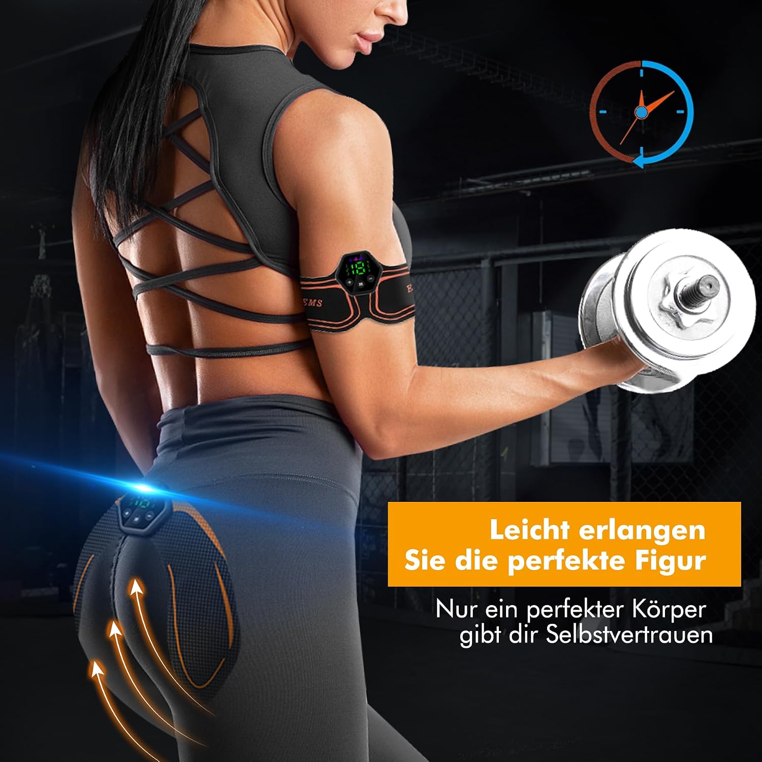 Detalle de iWarmbase EMS Muscle Stimulator — Portable Six‑Mode Ab Trainer for Full Body Tonin