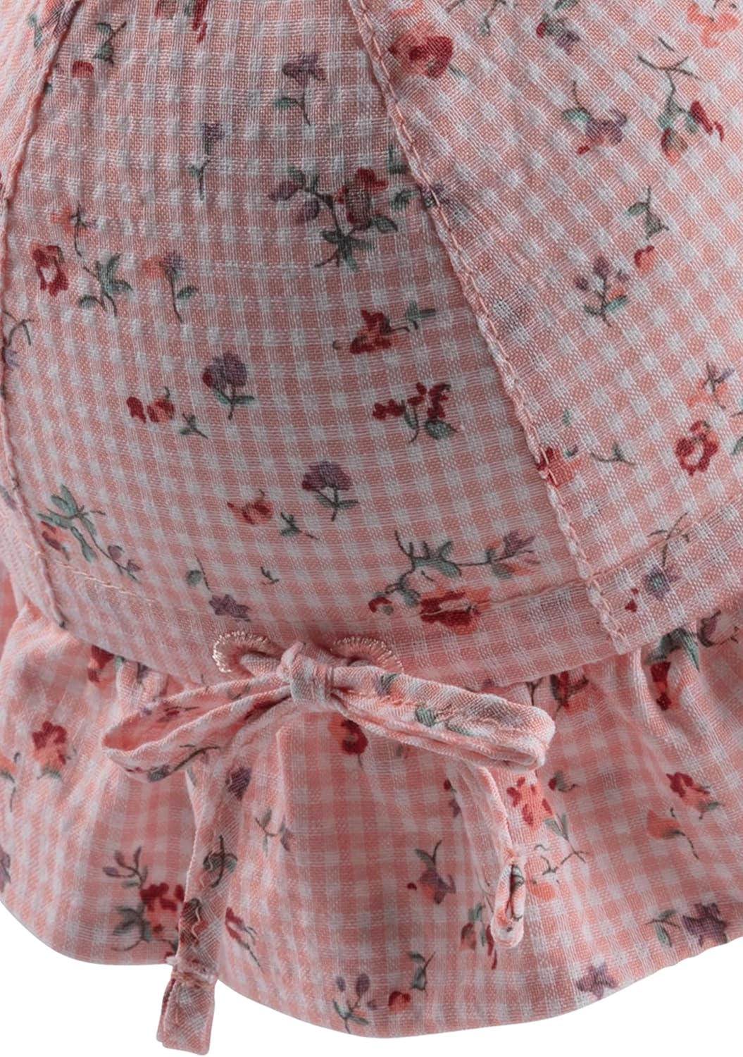 Detalle 2 de Sterntaler Babyhut Vichy Karo Bindeband – UV-Schutz 50, Baumwoll-Mischgewebe, Schirmmütze für Babys