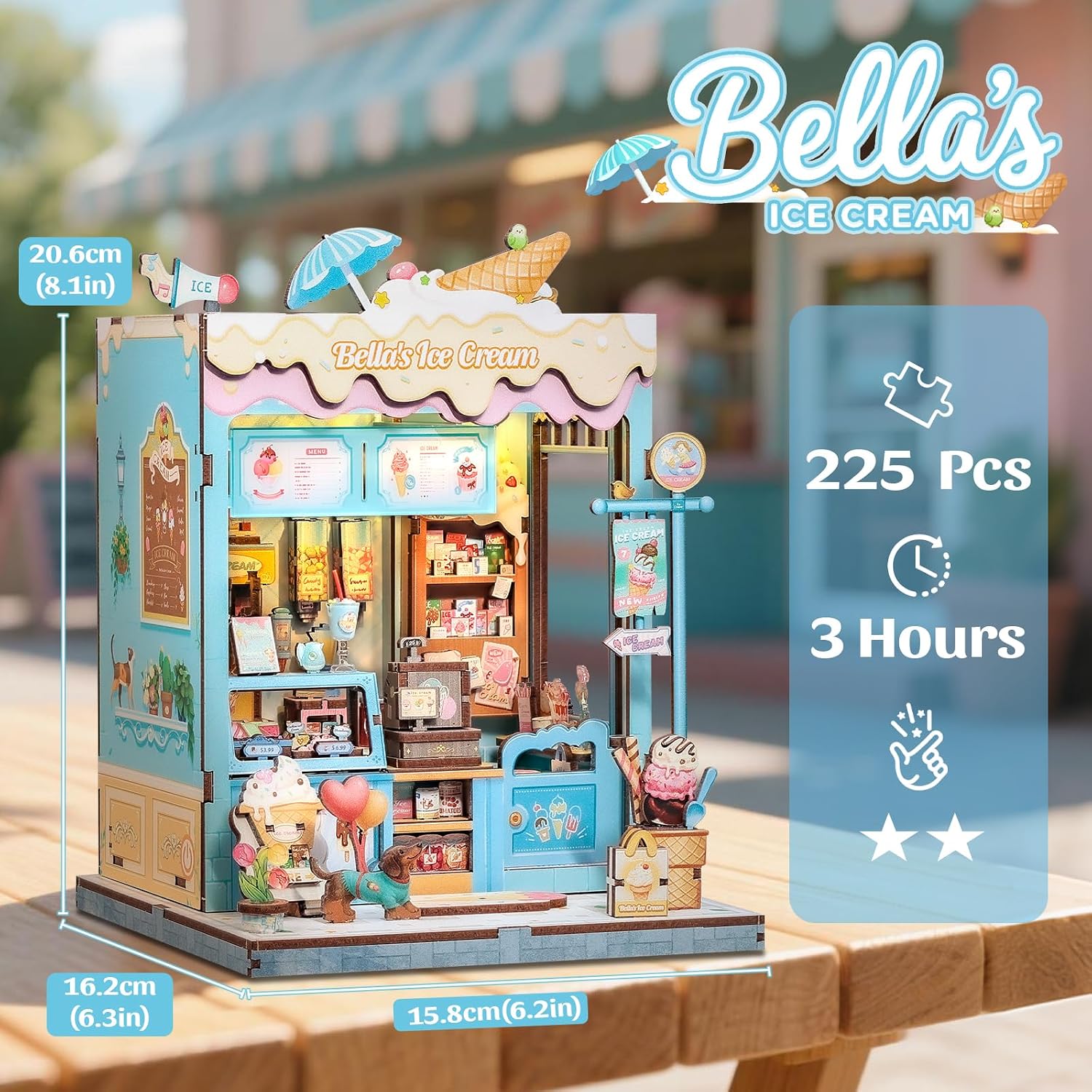 Detalle 2 de CUTEBEE Book Nook Kit Casa Delle Bambole 3D