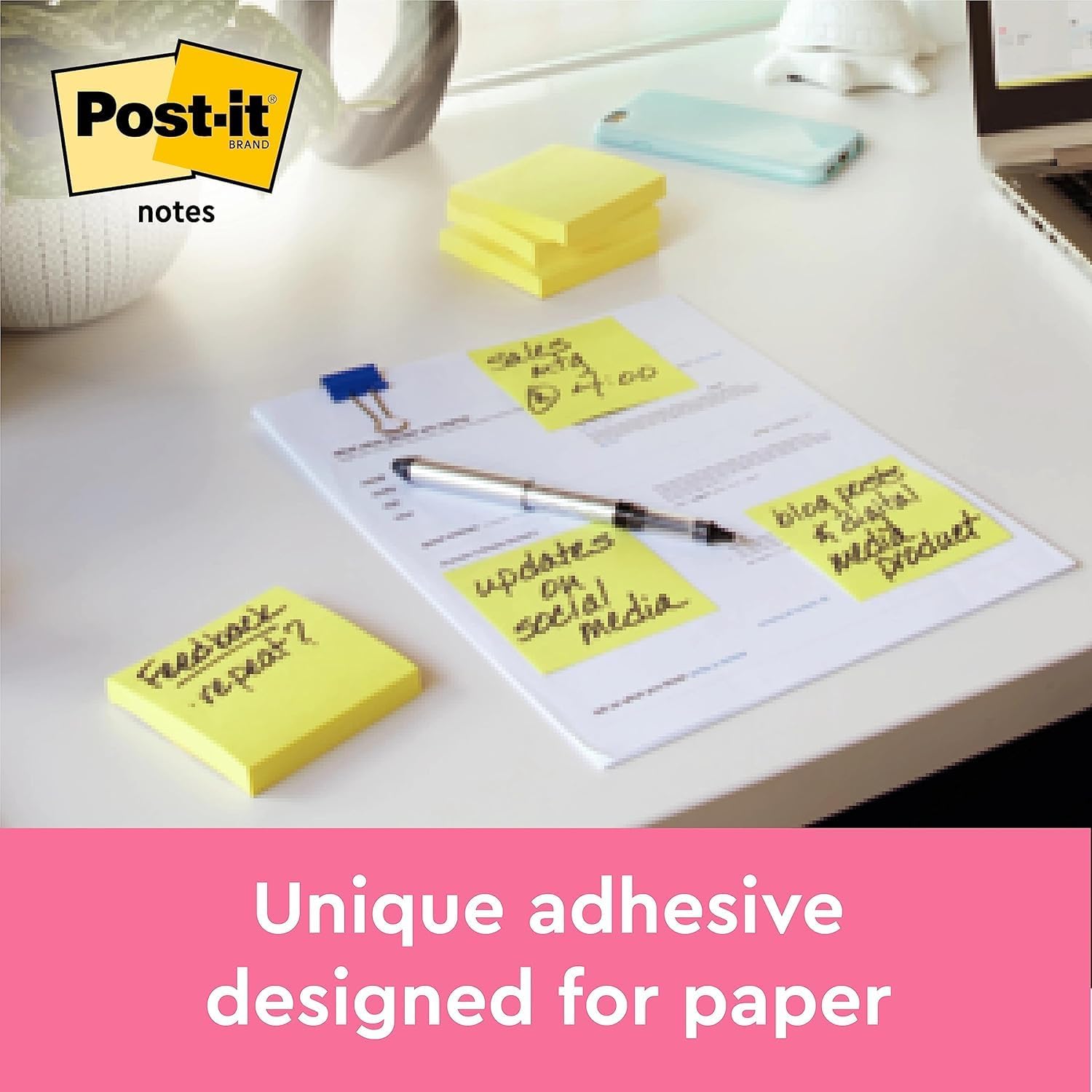Thumbnail 2 de Post-it Canary Yellow Value Pack (20 Pads) – Self-Stick Notes for Office, School & Home