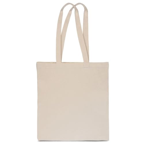 SAKETOS Sac en coton non imprimé pour courses et projets créatifs – 38 x 42 cm, lot de 10 pièces