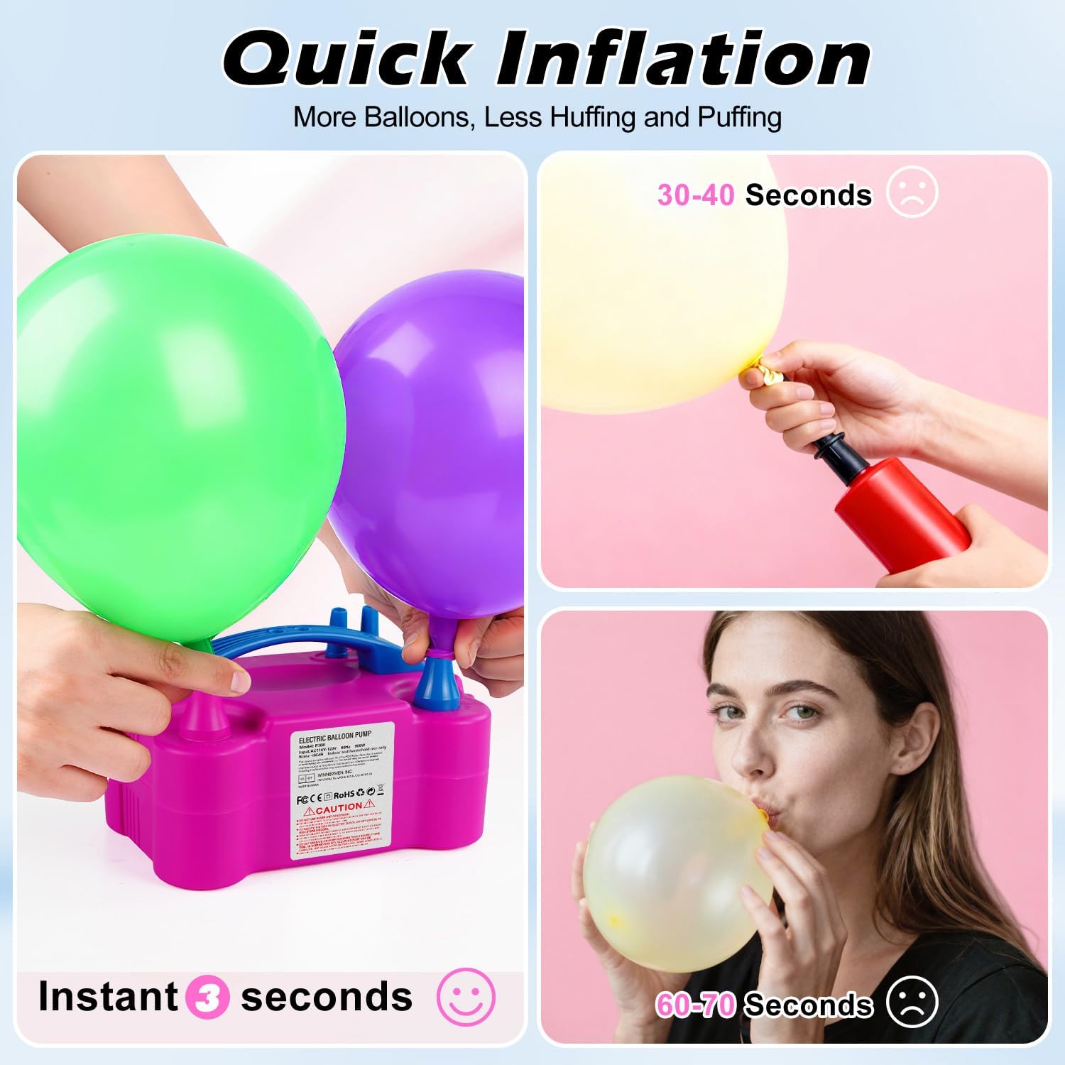 Thumbnail 4 de Motorenbau Electric Balloon Pump — Portable 600W Balloon Blower with Dual Nozzles