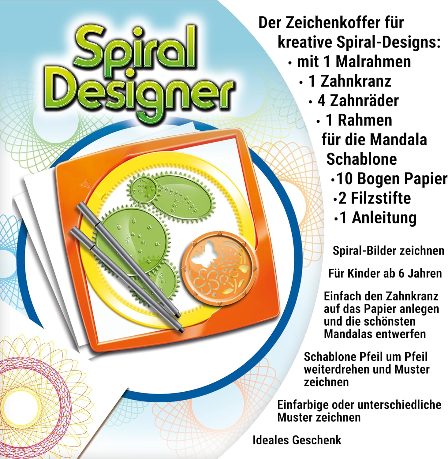 Thumbnail 3 de Ravensburger Spiral-Designer – Zeichnen lernen ab 6 Jahren, kreatives Set für Spiralbilder und Mandalas