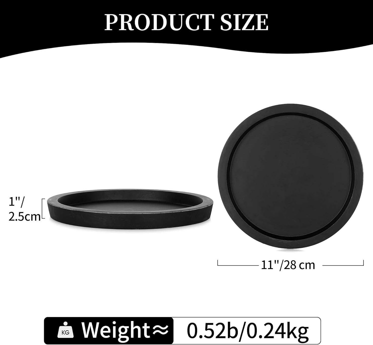 Thumbnail 5 de Hanobe Wooden Tray Round Decorative Serving Tray 🏺