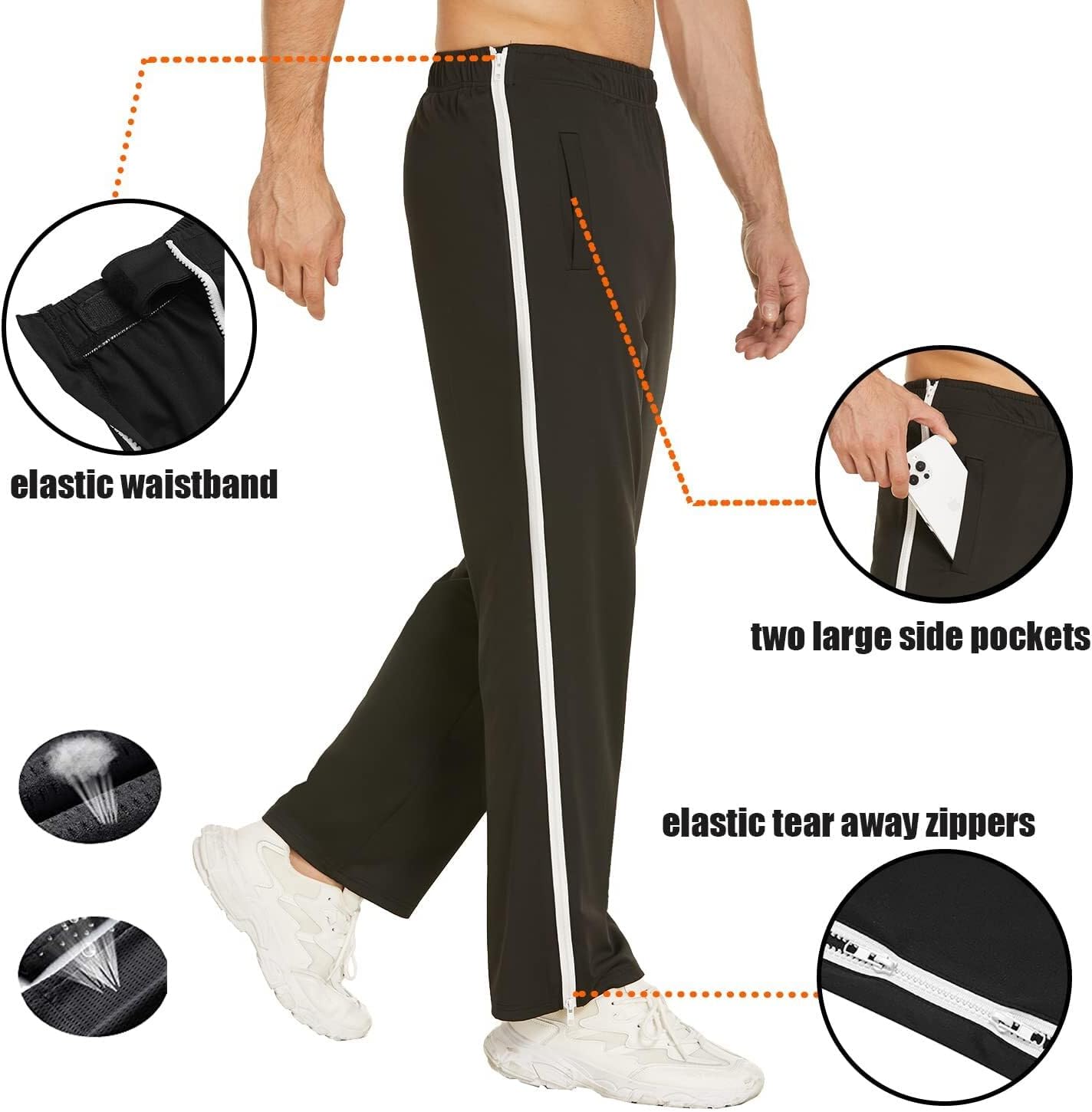 Thumbnail 2 de Pantaloni da riabilitazione e training Pinspark con cerniera integrale zip-off