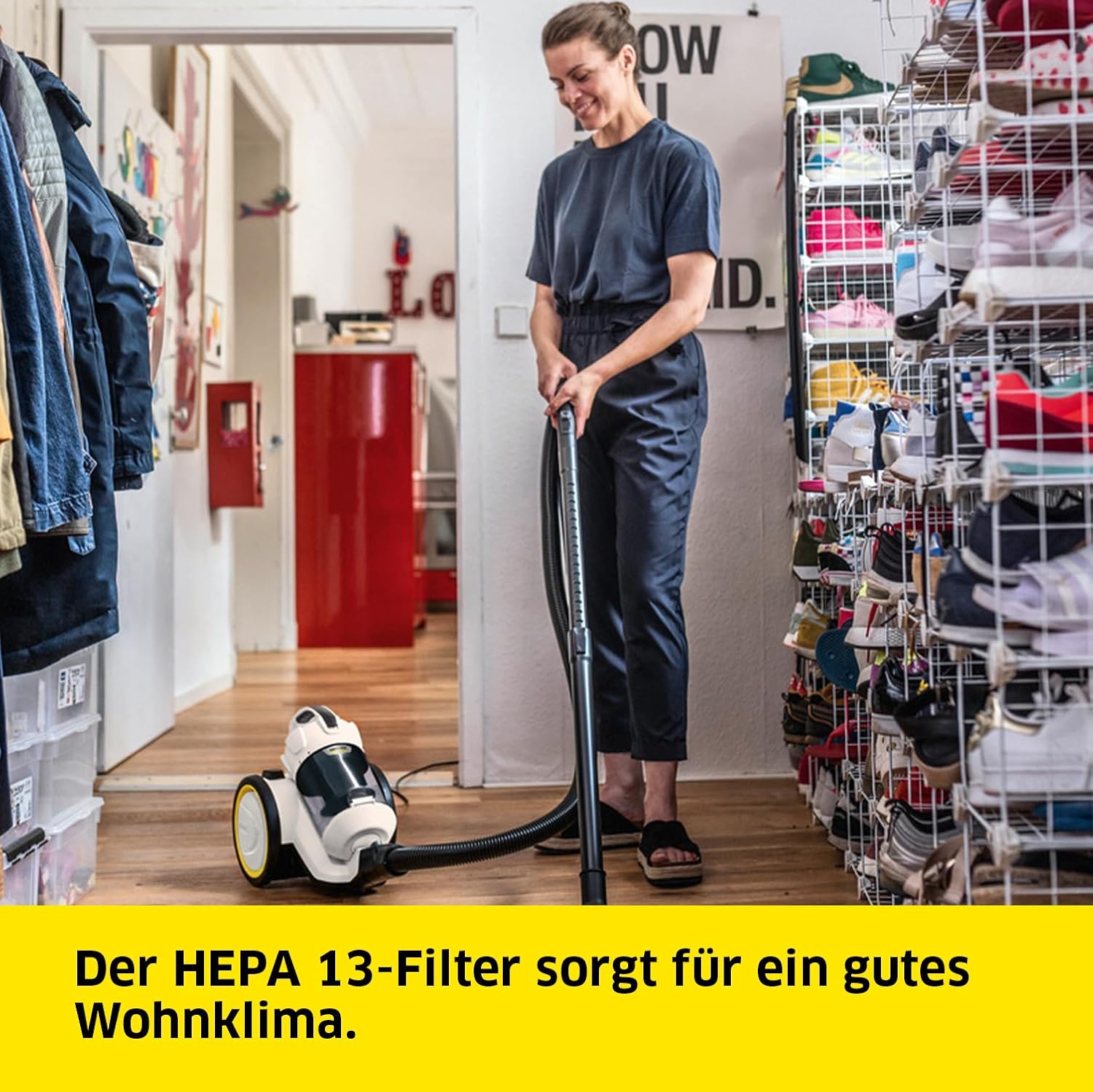 Detalle de KÄRCHER VC 3 Staubsauger – beutellos, HEPA 13, für Allergiker geeignet