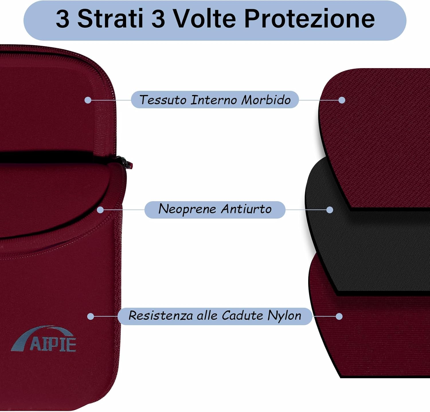 Thumbnail 4 de AIPIE Laptop Sleeve 13–13.6 Inches: Neoprene Protection for MacBook and More