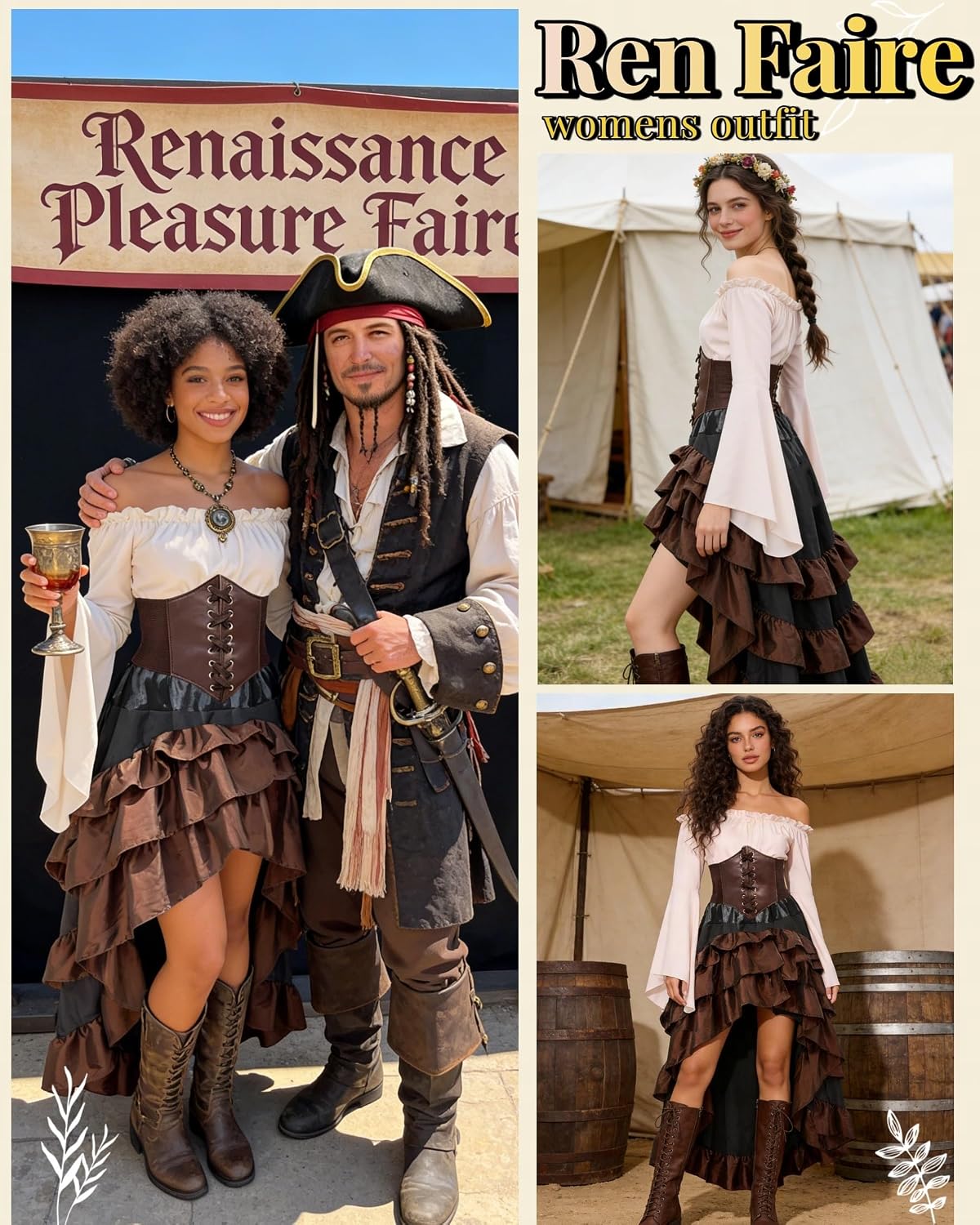Detalle 2 de Women's Pirate Costume, Polyester