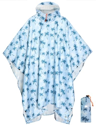 Detalle de ANYOO Leichter wasserdichter Regenponcho für Herren & Damen – Ripstop, Mehrzweck, 220 × 140 cm