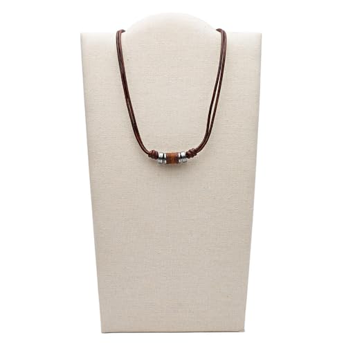 Detalle de Fossil Halskette Für Männer Vintage Casual – Braun Leder, JF00899797