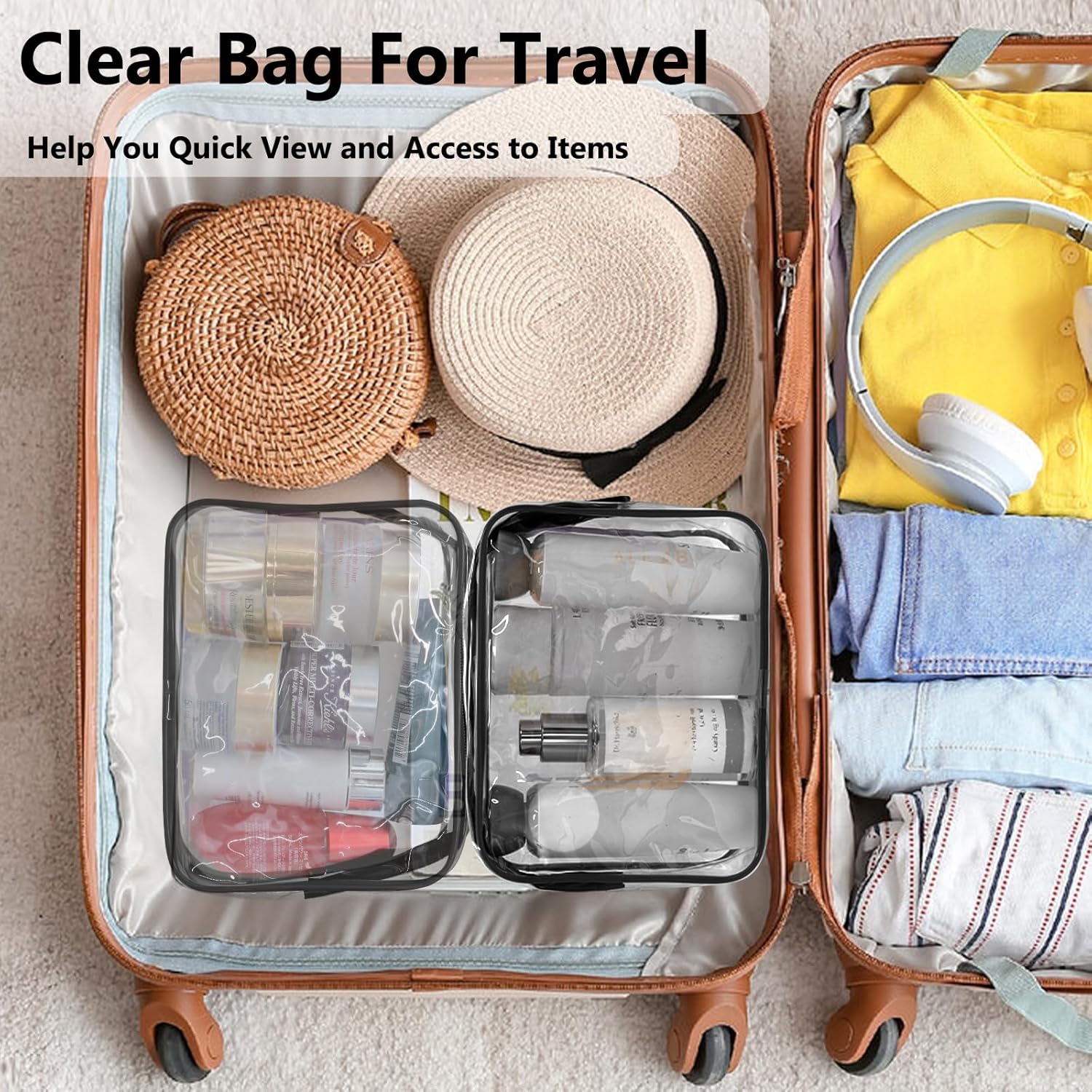 Thumbnail 6 de Lermende Trousse de Toilette Transparente TSA – 19,6 x 15 x 6,3 cm, 1 Litre