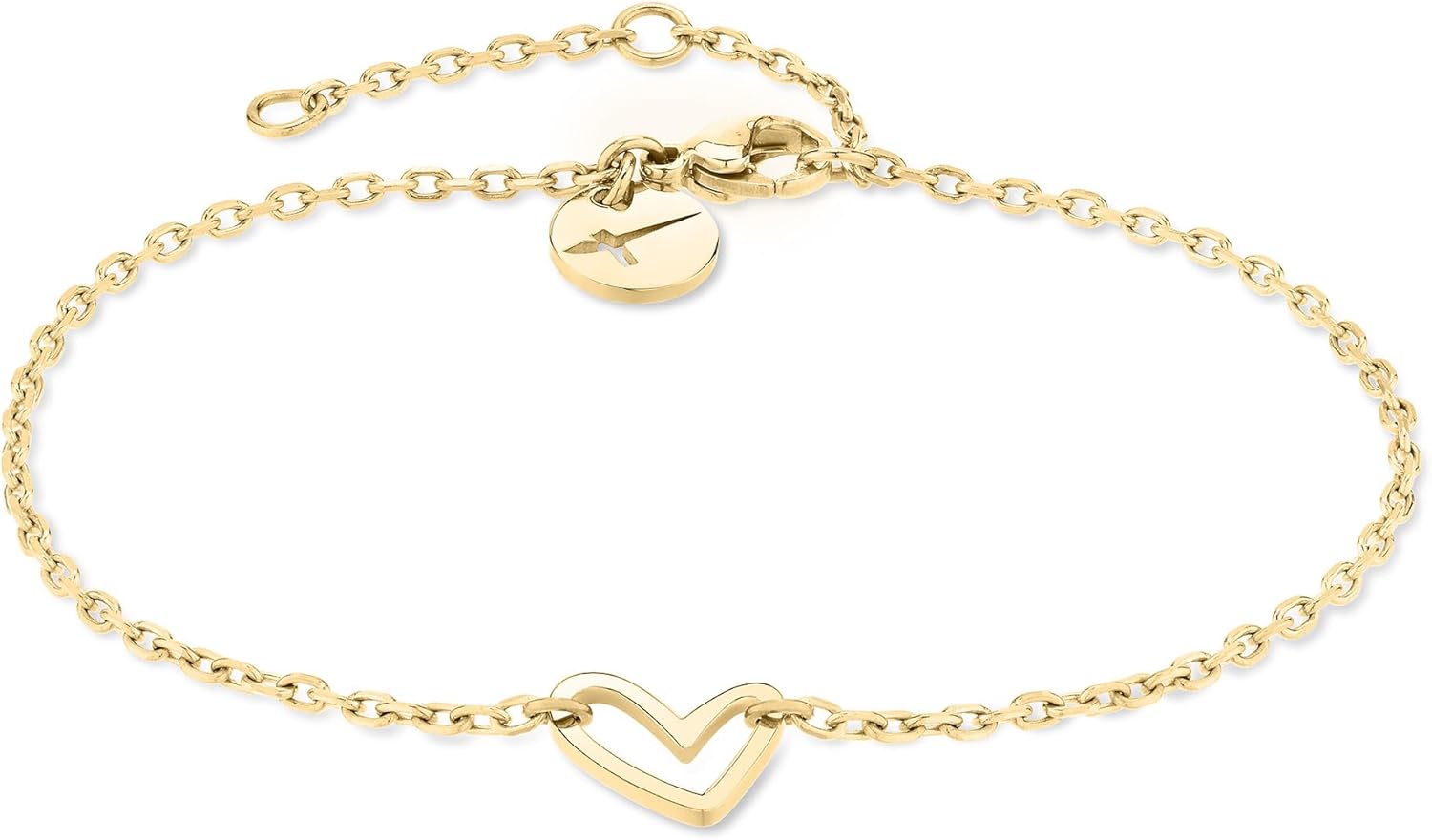 Thumbnail 3 de Tamaris Armband für Damen aus Edelstahl mit Herz-Anhänger – roségold poliert, größenverstellbar und wasserfest