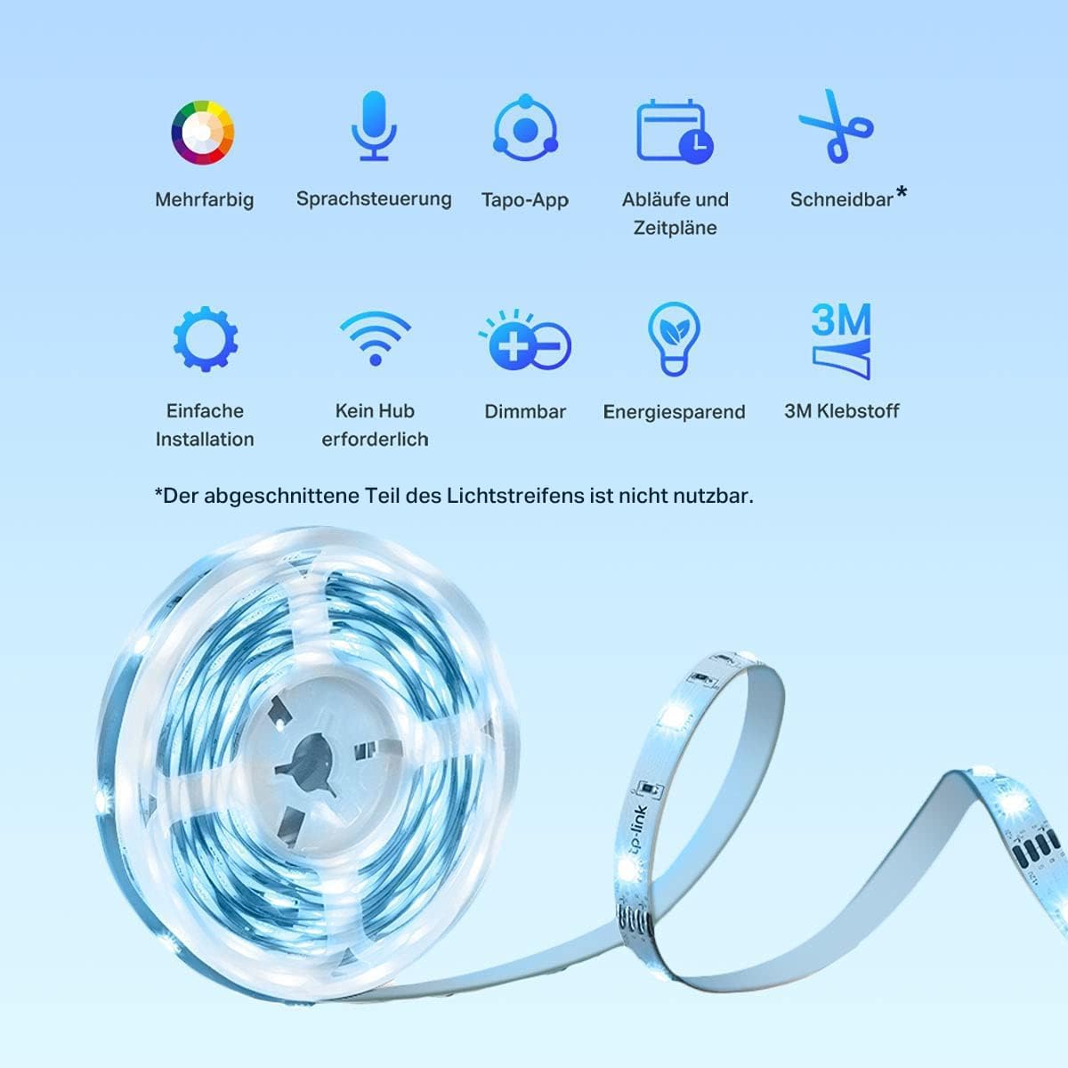 Detalle de Tapo TP-Link LED Strip 5M – Flexible, dimmbar und sprachsteuerbar