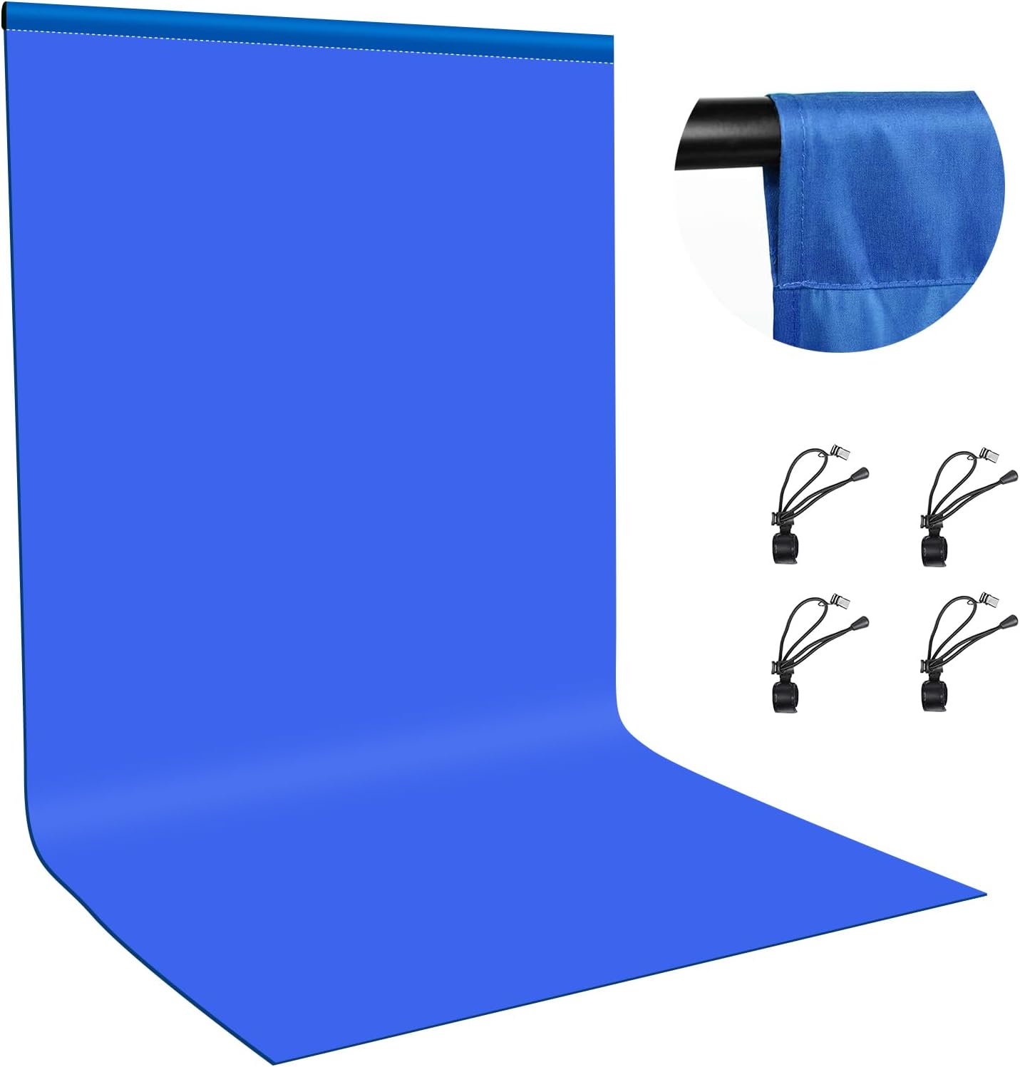 Thumbnail 5 de PULUZ 1x2m Black Non-Reflective Photography Backdrop Cloth with Reinforced Crossbar Holes (Studio, Product & Video)