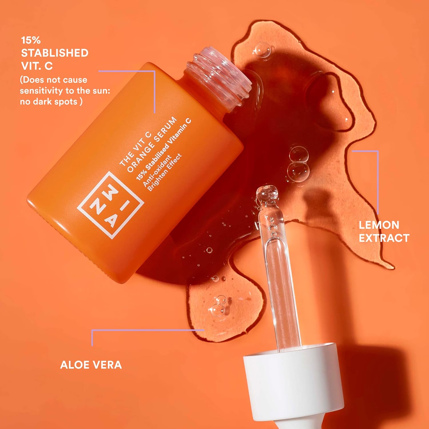 Detalle 2 de 3INA MAKEUP The Vit C Orange Serum – 15% stabiles Vitamin-C-Serum für das Gesicht