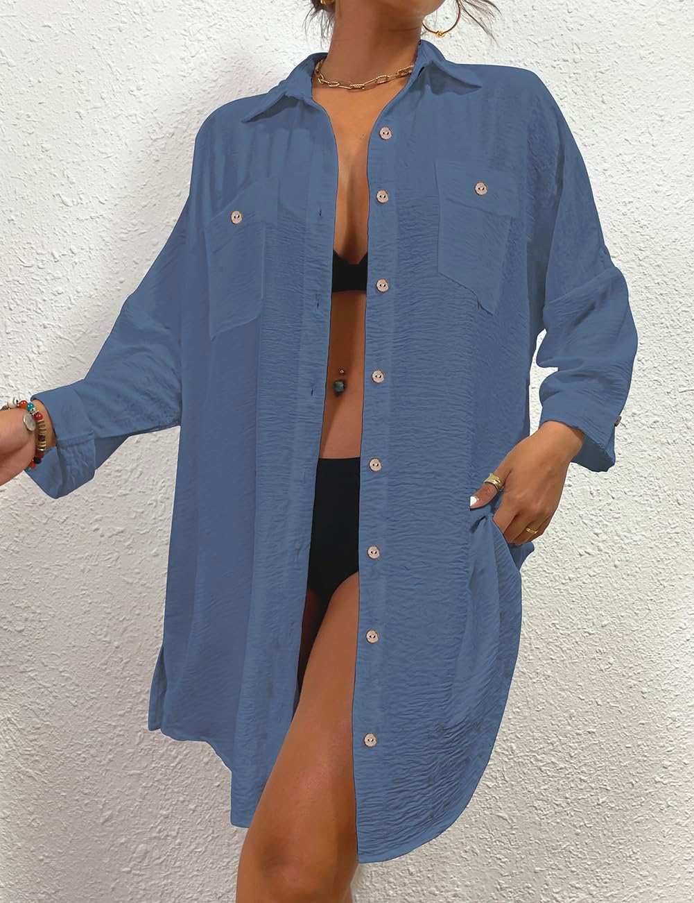 Thumbnail 4 de Bsubseach Modern Swimsuit Cover-Up Blouse Tops