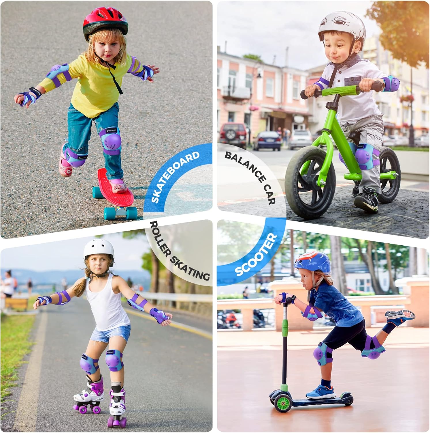 Thumbnail 2 de Kids Youth Protective Gear Set for Skating 🛴