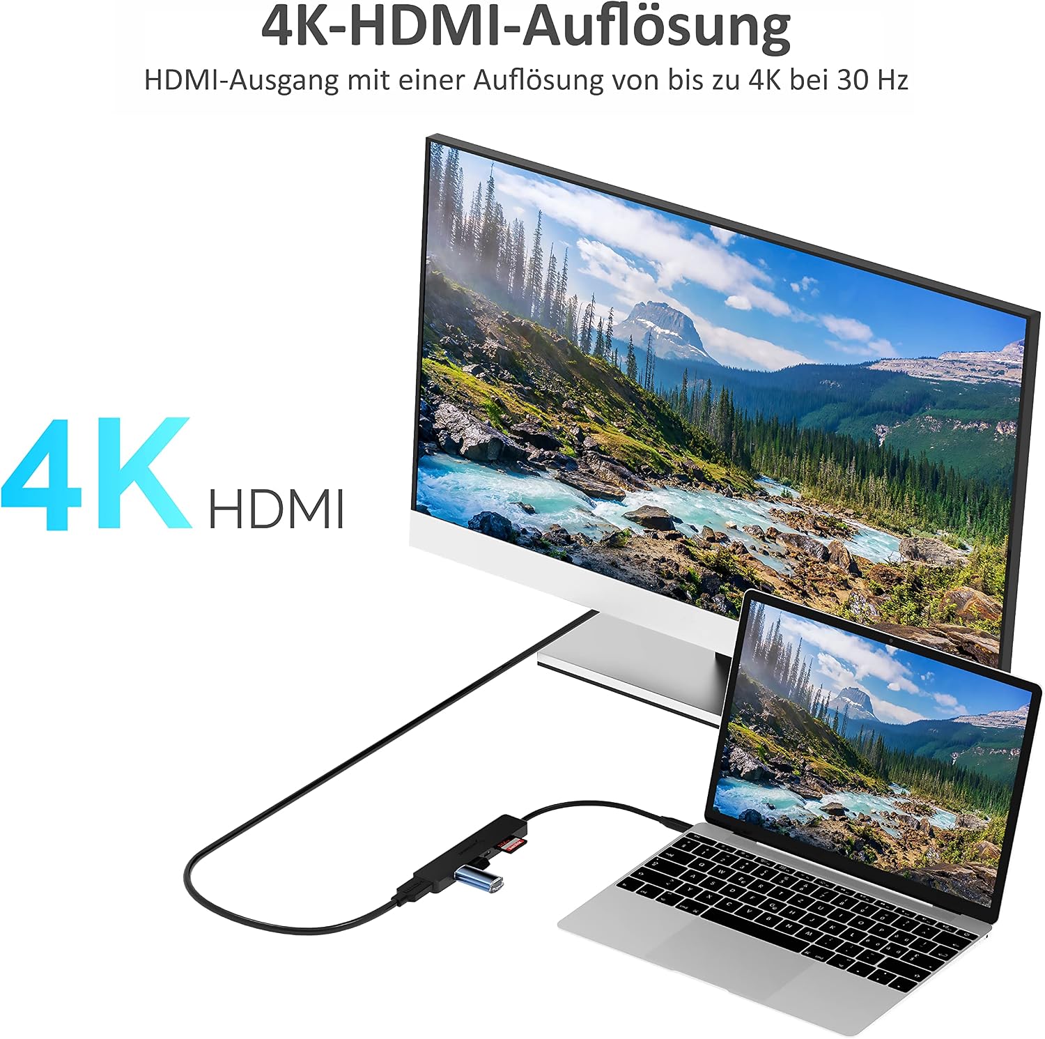 Thumbnail 2 de SABRENT USB C Hub HDMI 4K 30Hz HB-TC6C