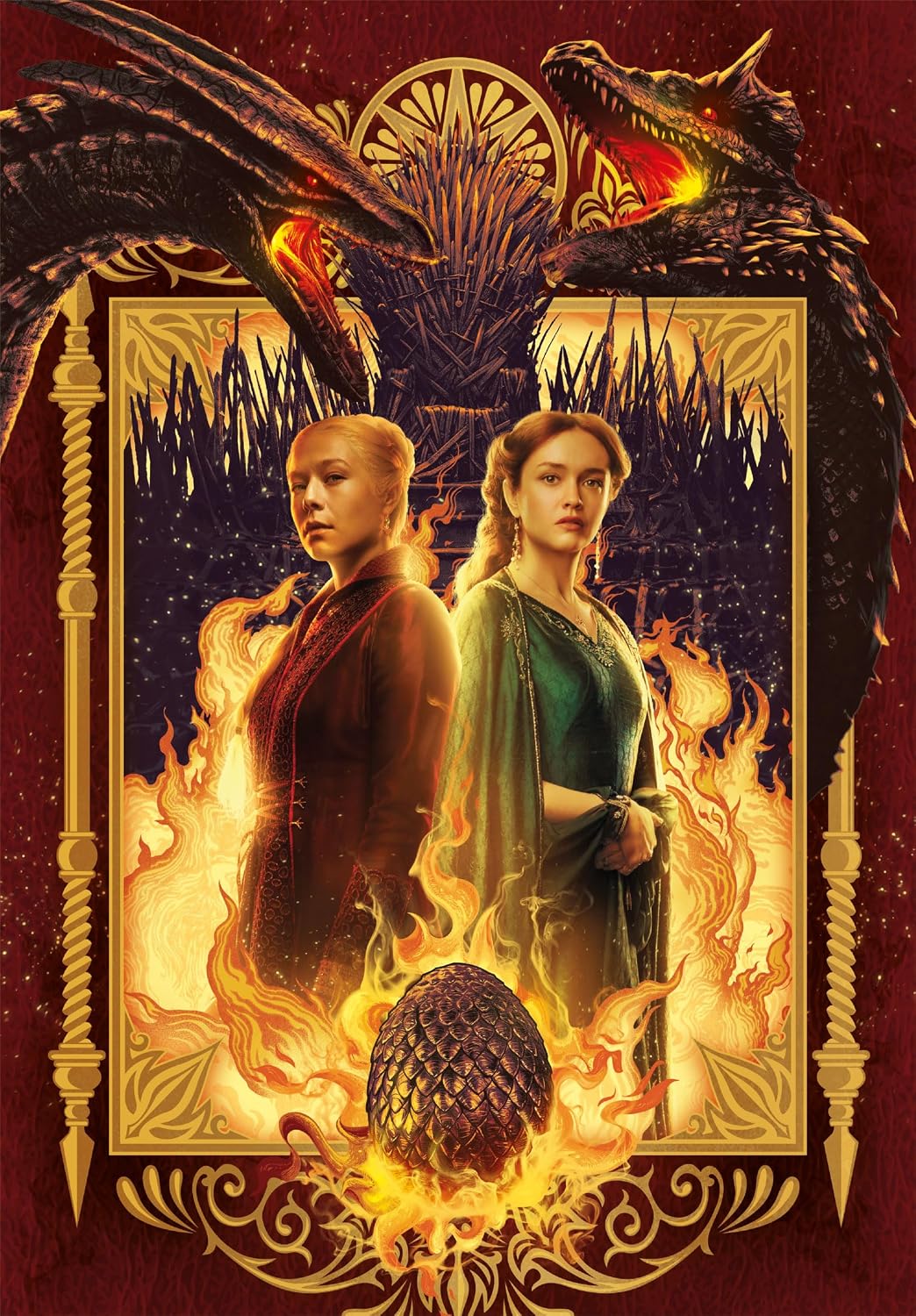 Detalle 2 de Clementoni Puzzle House of the Dragon 39903 da 1000 pezzi (70x50 cm) con poster