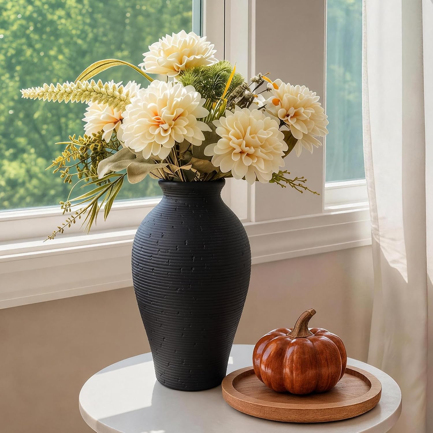 Detalle de Ceramic Flower Vase, 9.65-Inch Tall