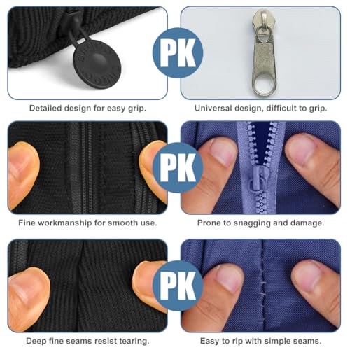 Detalle de APXEL Estuche multiusos de pana con gran capacidad – 22.5 x 11 x 6.5 cm, negro