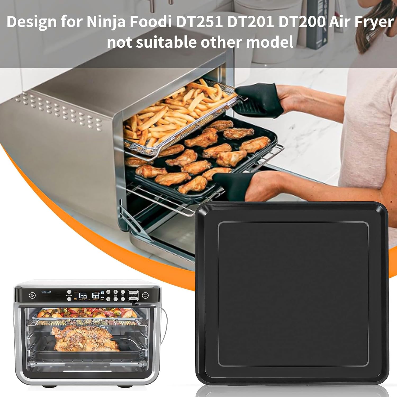 Detalle de GWY Air Fryer Replacement Tray 13.6 x 11.6 inches