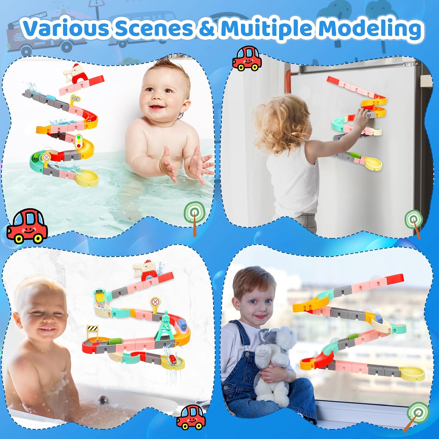 Thumbnail 4 de JoiTale Bath Toys 47-Piece DIY Track
