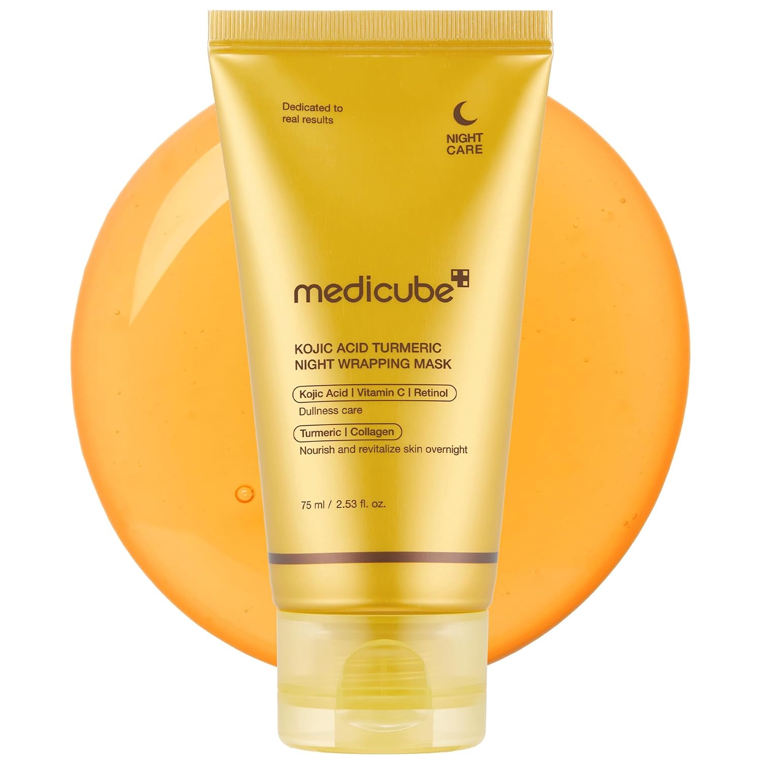 Detalle de Medicube Turmeric Overnight Wrapping Peel-Off Maske – Kurkuma-Nachtmaske für Glass Skin über Nacht