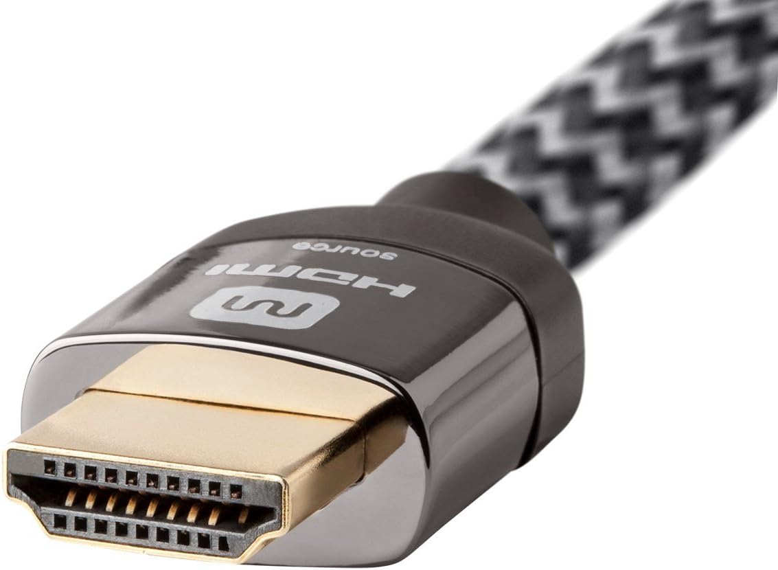 Thumbnail 4 de Monoprice 4K High Speed HDMI Cable (Braided, CL3 In-Wall Rated) 4K@60Hz, 18Gbps, HDR, 50ft, Grey